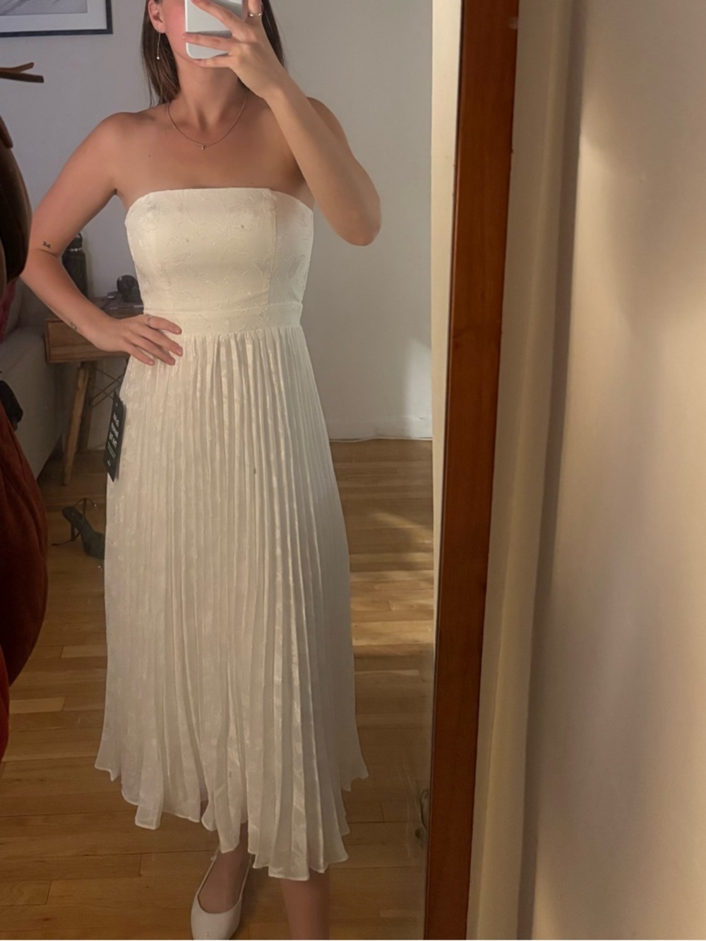 White strapless dress (lulus)